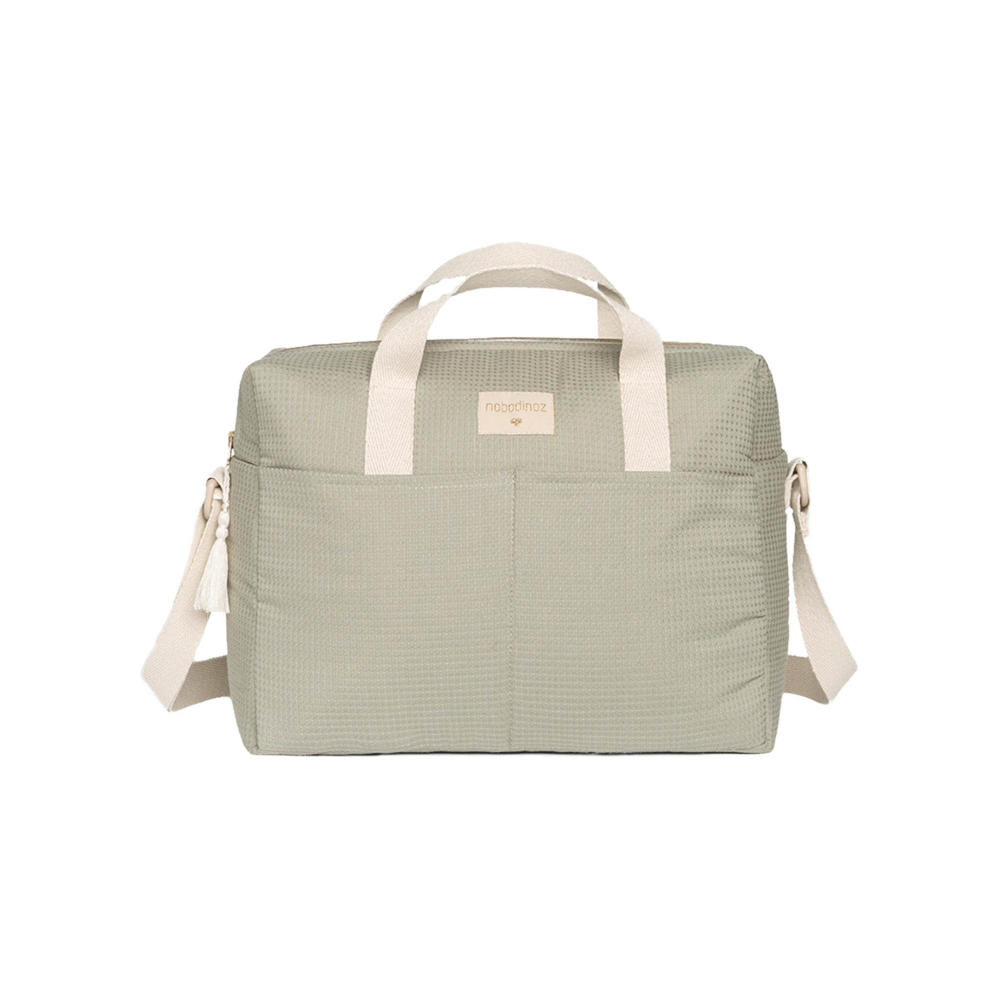 Nobodinoz - Nursery & Diaper Bags - Gala Waterproof Changing Bag - Laurel Green - Tummy Time