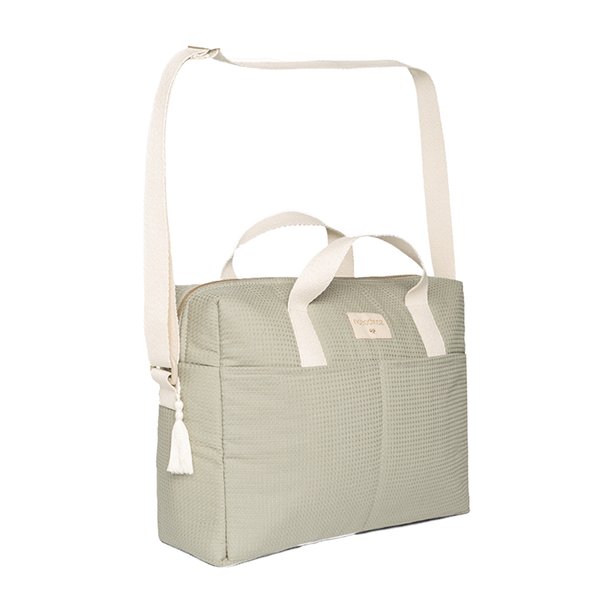 Nobodinoz - Nursery & Diaper Bags - Gala Waterproof Changing Bag - Laurel Green - Tummy Time