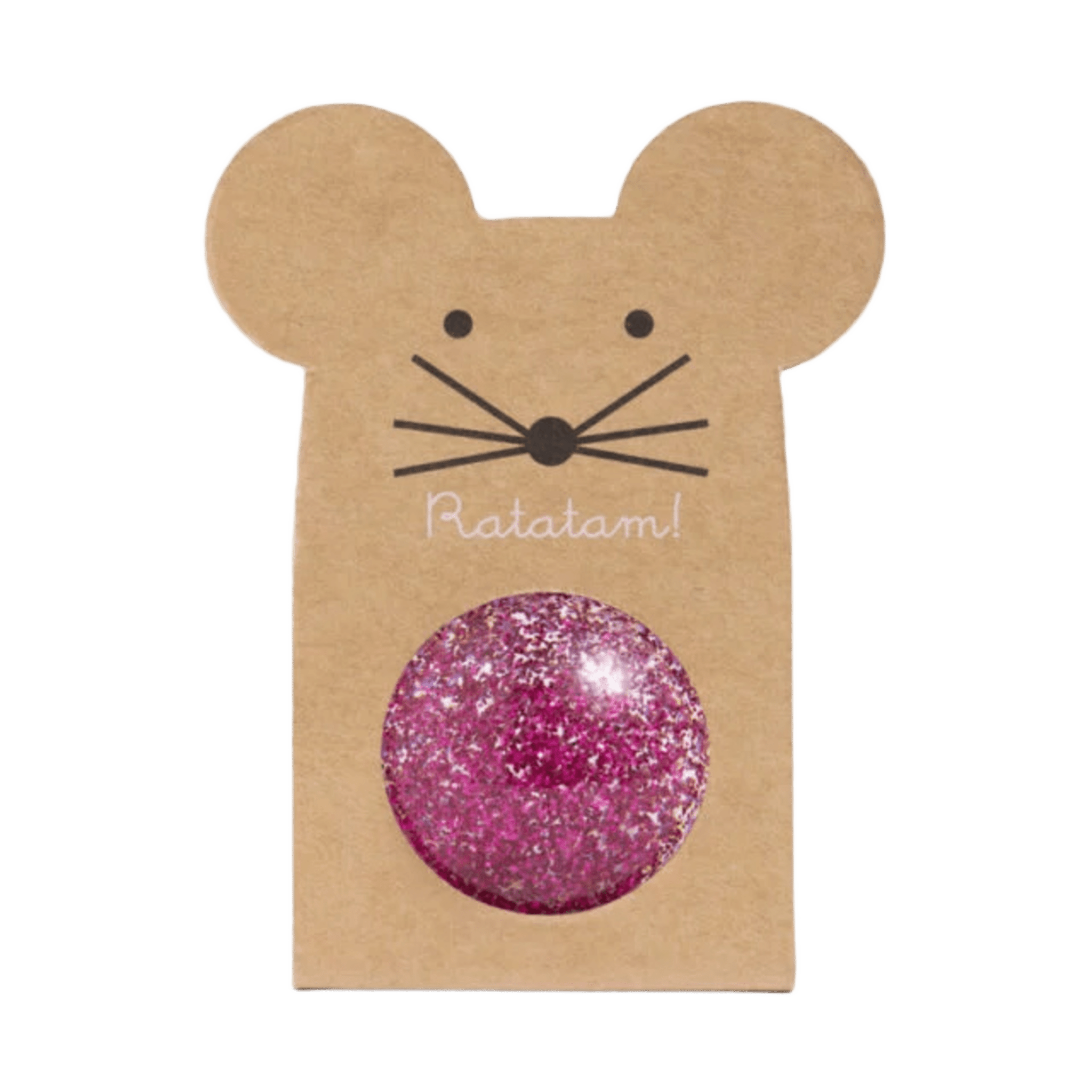 Ratatam! - Sports & Outdoor Games - Glitter Mouse Bouncing Ball – Pink - Tummy Time