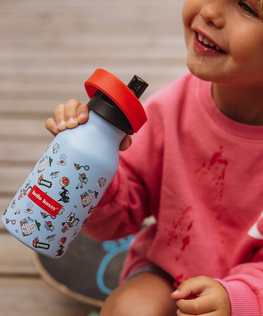 Hello Hossy - Baby Bottles & Accessories - Dunk Water Bottle - Dunk / Blue - Tummy Time