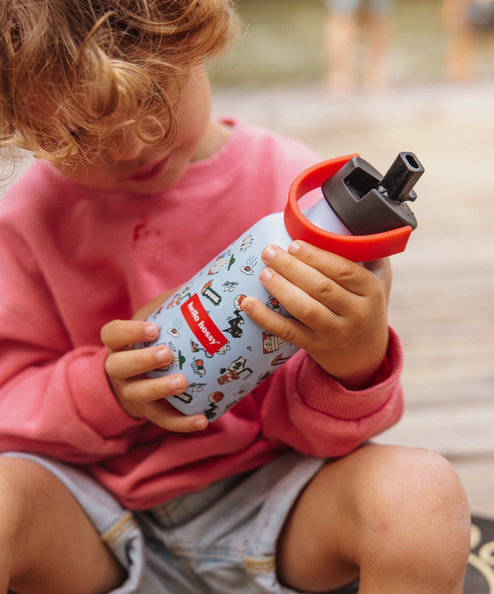 Hello Hossy - Baby Bottles & Accessories - Dunk Water Bottle - Dunk / Blue - Tummy Time