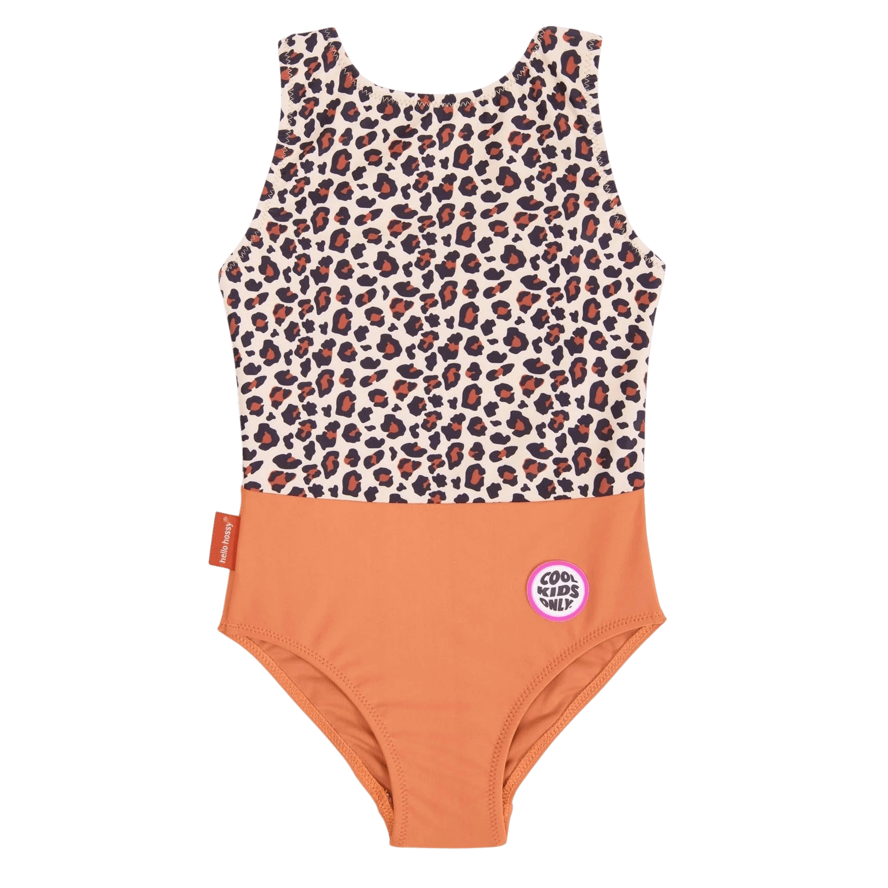 Hello Hossy - Baby Swimwear - Leopard Swimsuit - Leopard / Camel - Tummy Time
