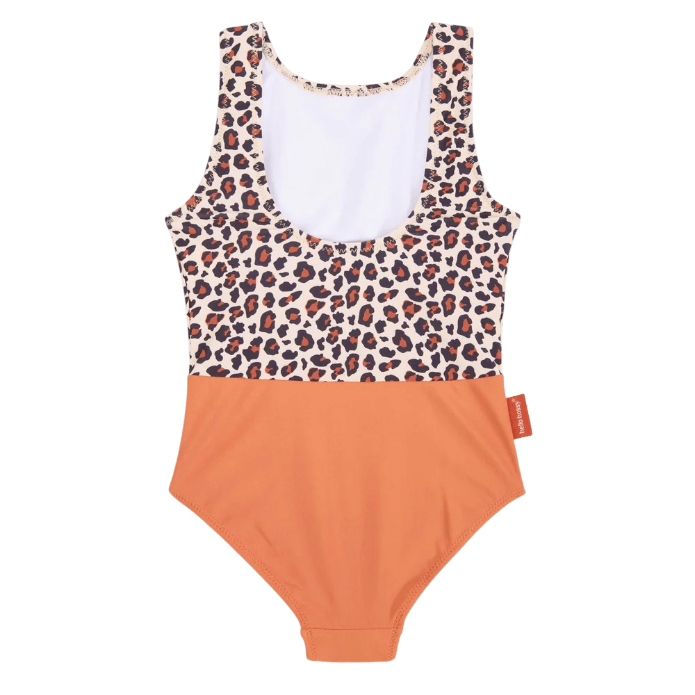 Hello Hossy - Baby Swimwear - Leopard Swimsuit - Leopard / Camel - Tummy Time