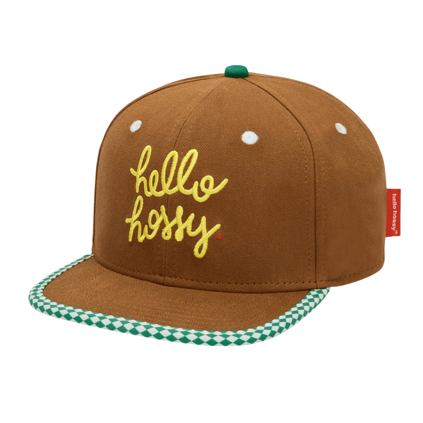 Hello Hossy - Hats, Caps & Beanies - Chessy Green Cap - Green / Brown - Tummy Time