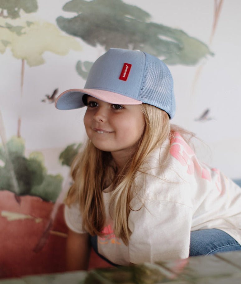 Hello Hossy - Hats, Caps & Beanies - Rubber Hortensia Cap - Blue / Pink - Tummy Time