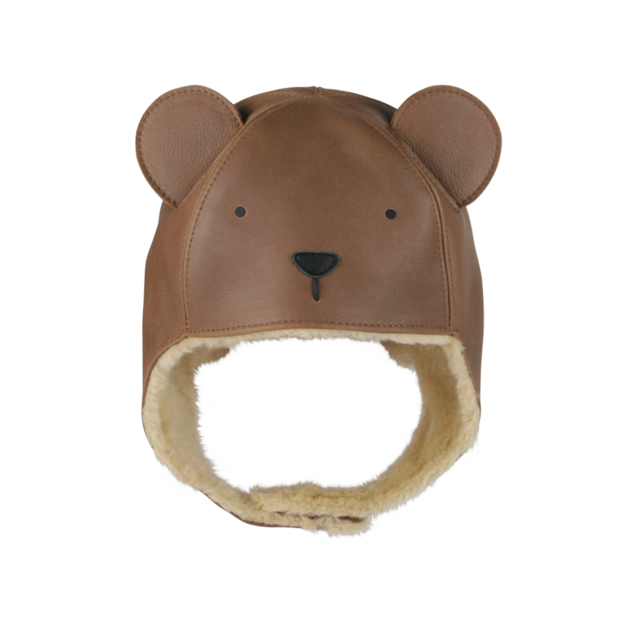 Donsje - Hats, Caps & Beanies - Kapi Classic Hat Bear - Cognac Classic Leather - Tummy Time