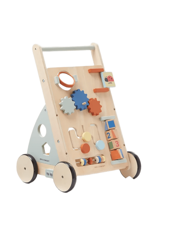 Kids Concept - Bikes & Baby Walkers - Baby Walker with Activity Board - Tummy Time