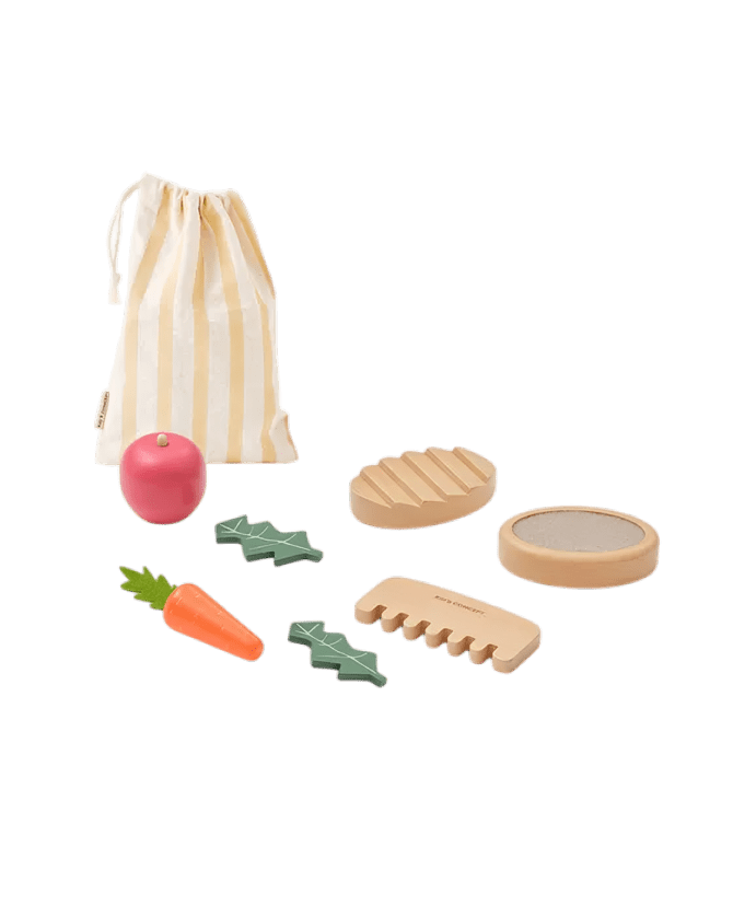 Kids Concept - Role Play Toys - Fuzzy Friends Care Kit - Tummy Time