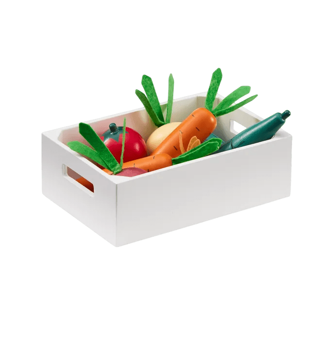 Kids Concept - Role Play Toys - Mixed Toy Vegetable Box - Tummy Time