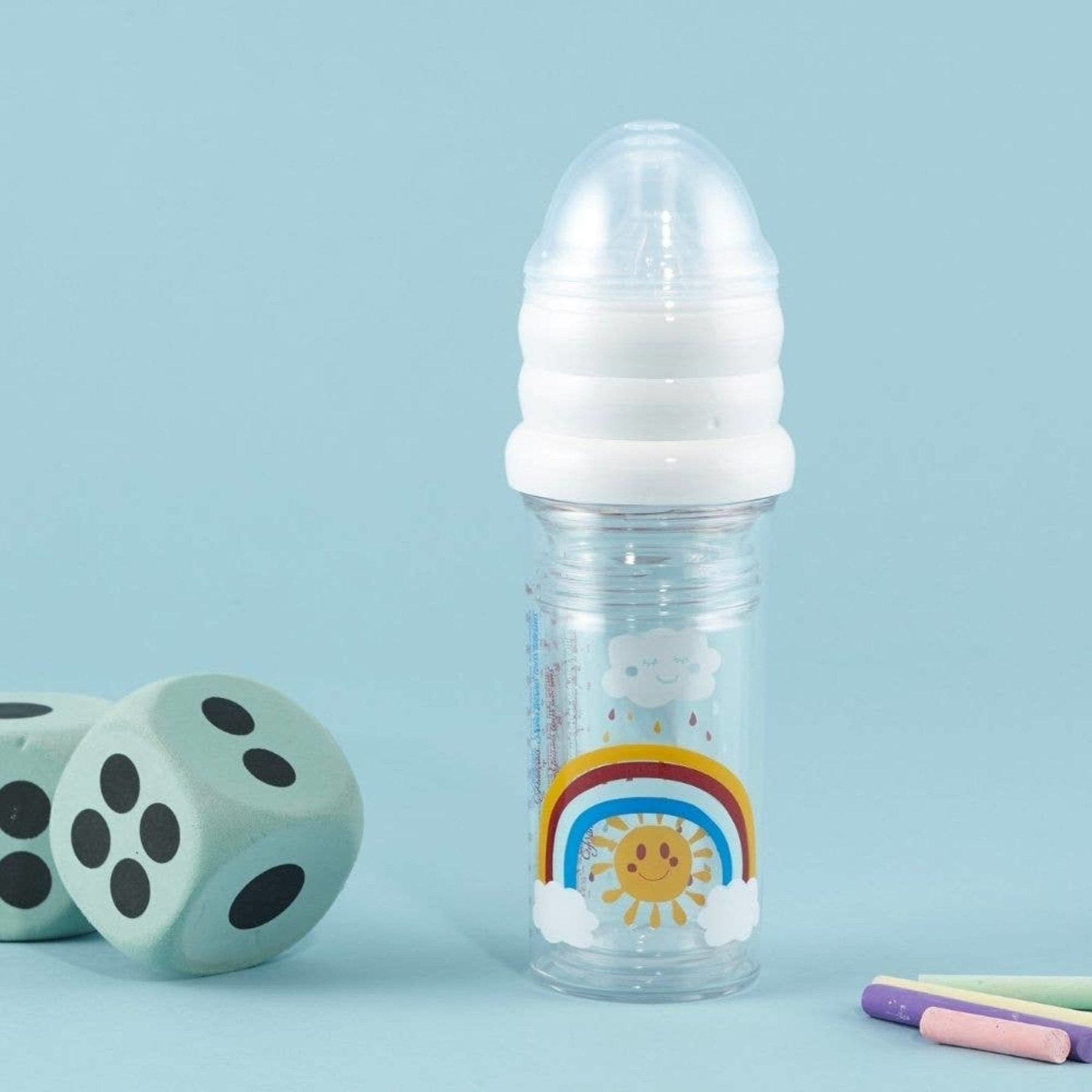 Le Biberon Français - Baby Bottles & Accessories - 3 - Pack Bottles - Rainbow - Tummy Time