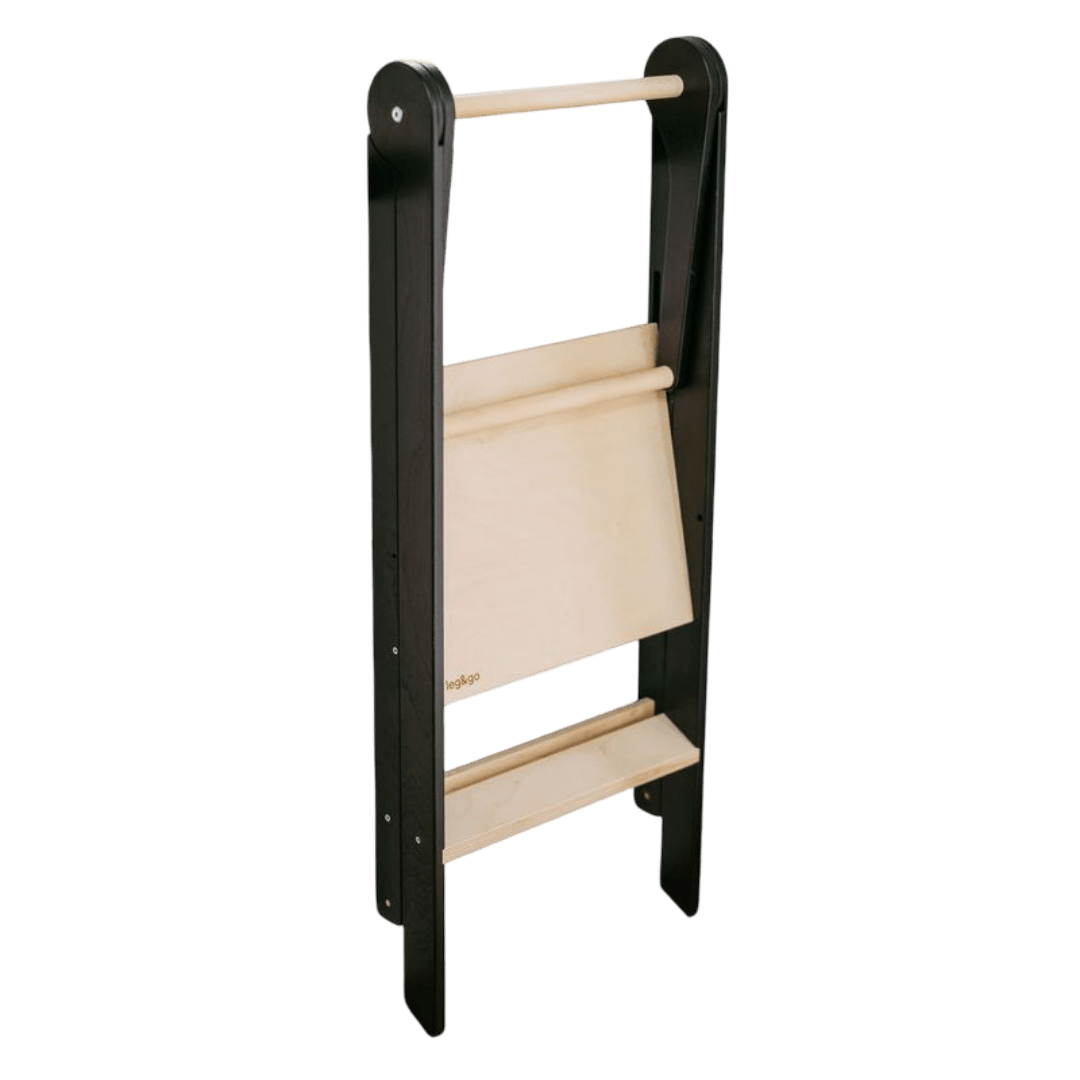 leg&go - Learning Towers - Foldable Learning Tower - Black - Tummy Time