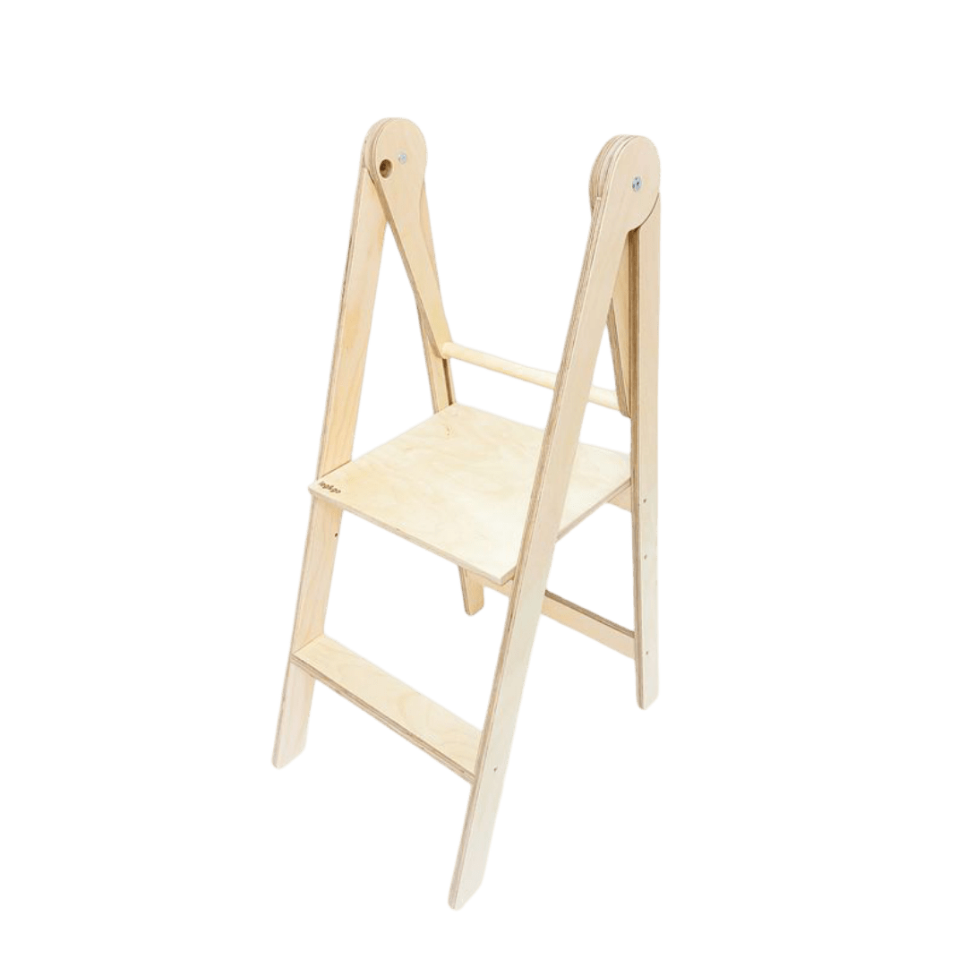 Leg&Go - Learning Towers - Foldable Learning Tower - Natural - Tummy Time