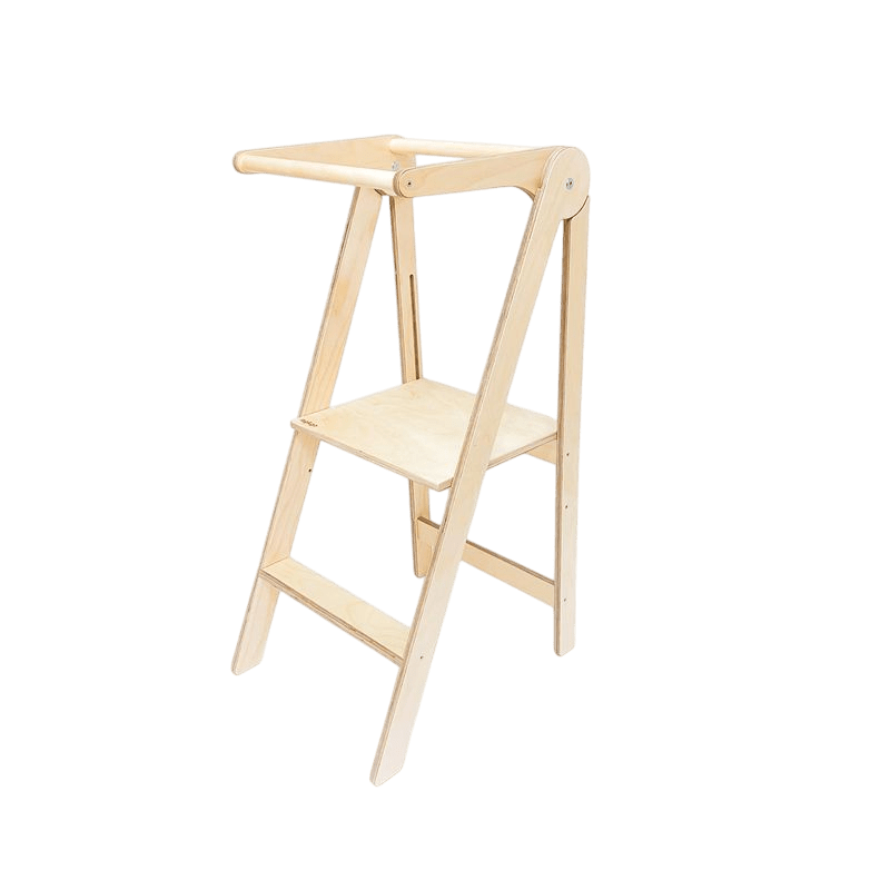 Leg&Go - Learning Towers - Foldable Learning Tower - Natural - Tummy Time