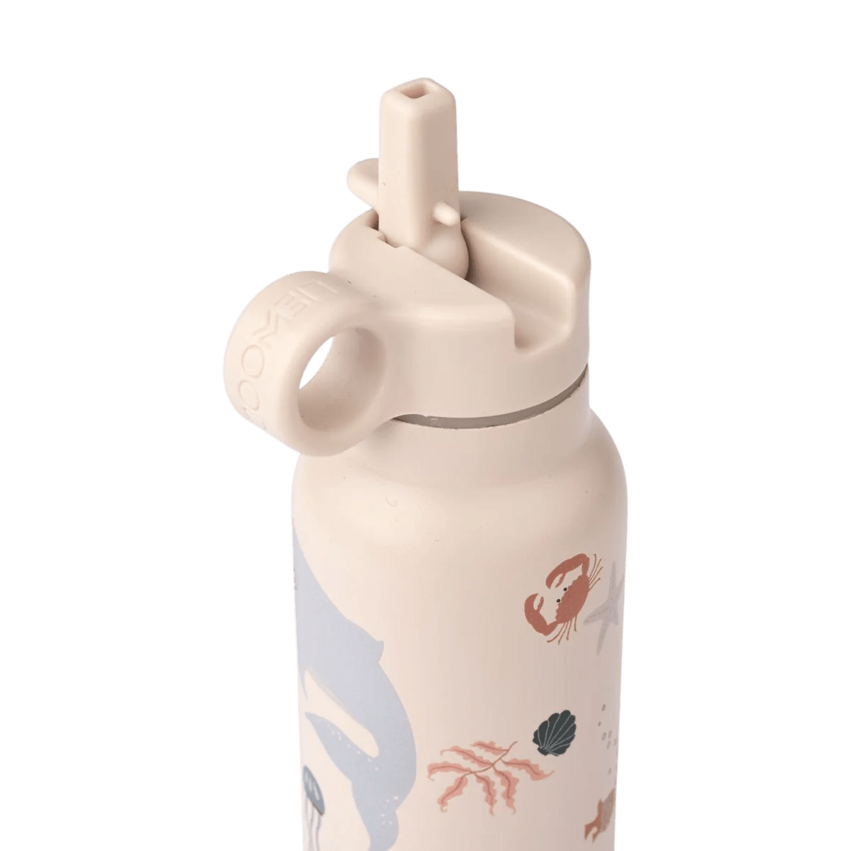 Liewood - Baby Bottles & Accessories - Falk Water Bottle 350 ml - Sea Creature / Sandy - Tummy Time