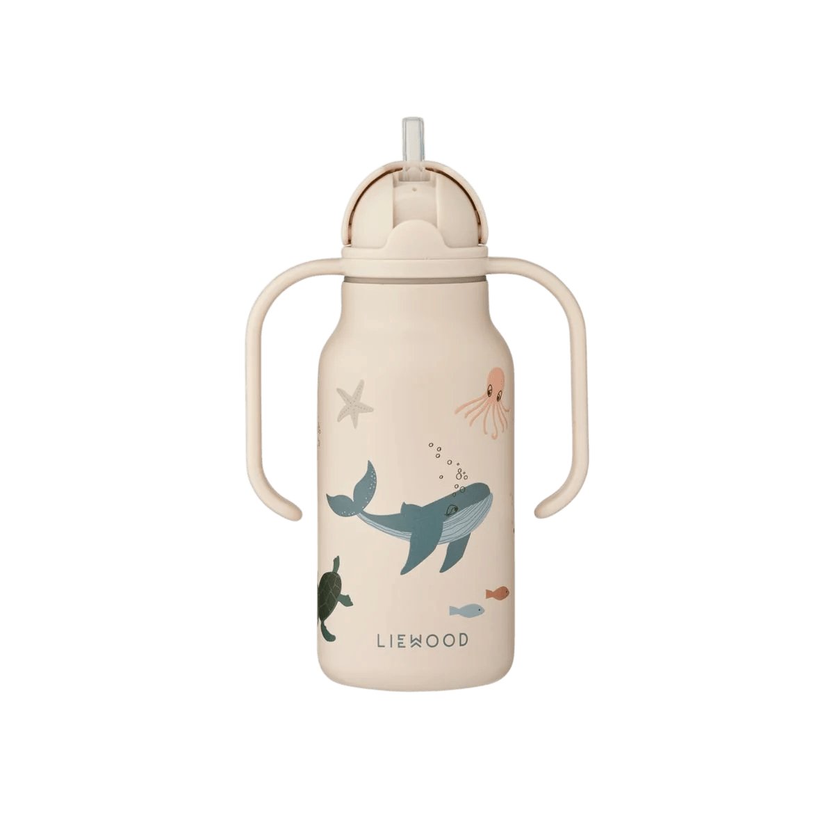 Liewood - Baby Bottles & Accessories - Kimmie Water Bottle 250 ml - Sea Creature / Sandy - Tummy Time