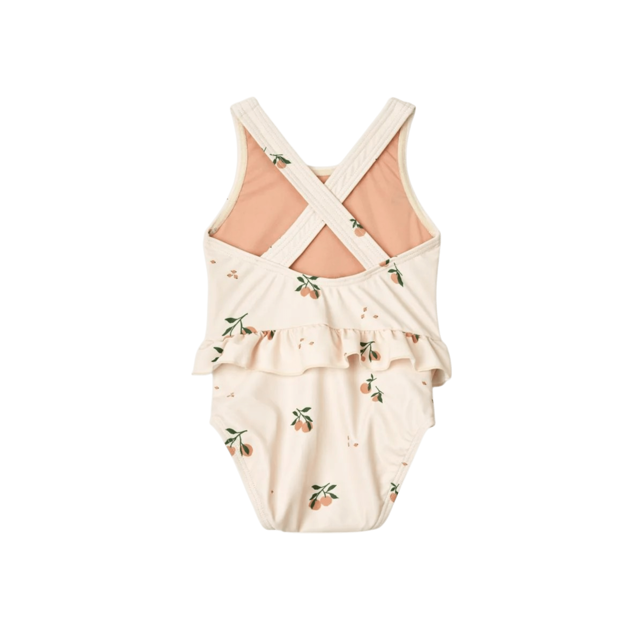 Liewood - Baby Swimwear - Amina Baby Printed Swimsuit - Peach / Sea Shell - Tummy Time