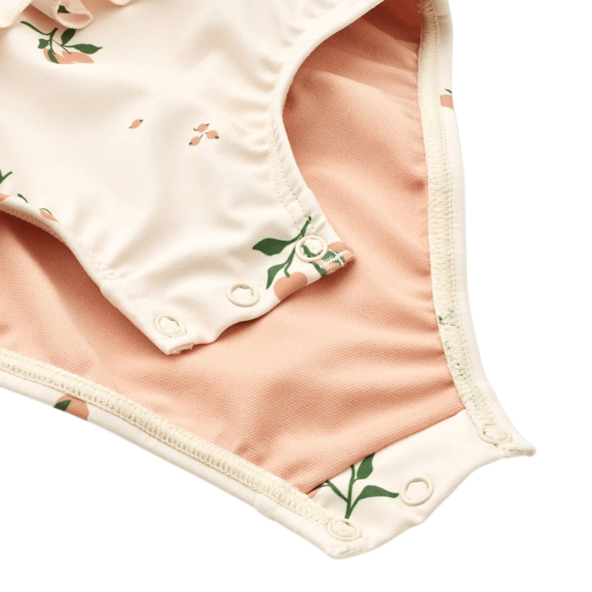 Liewood - Baby Swimwear - Amina Baby Printed Swimsuit - Peach / Sea Shell - Tummy Time