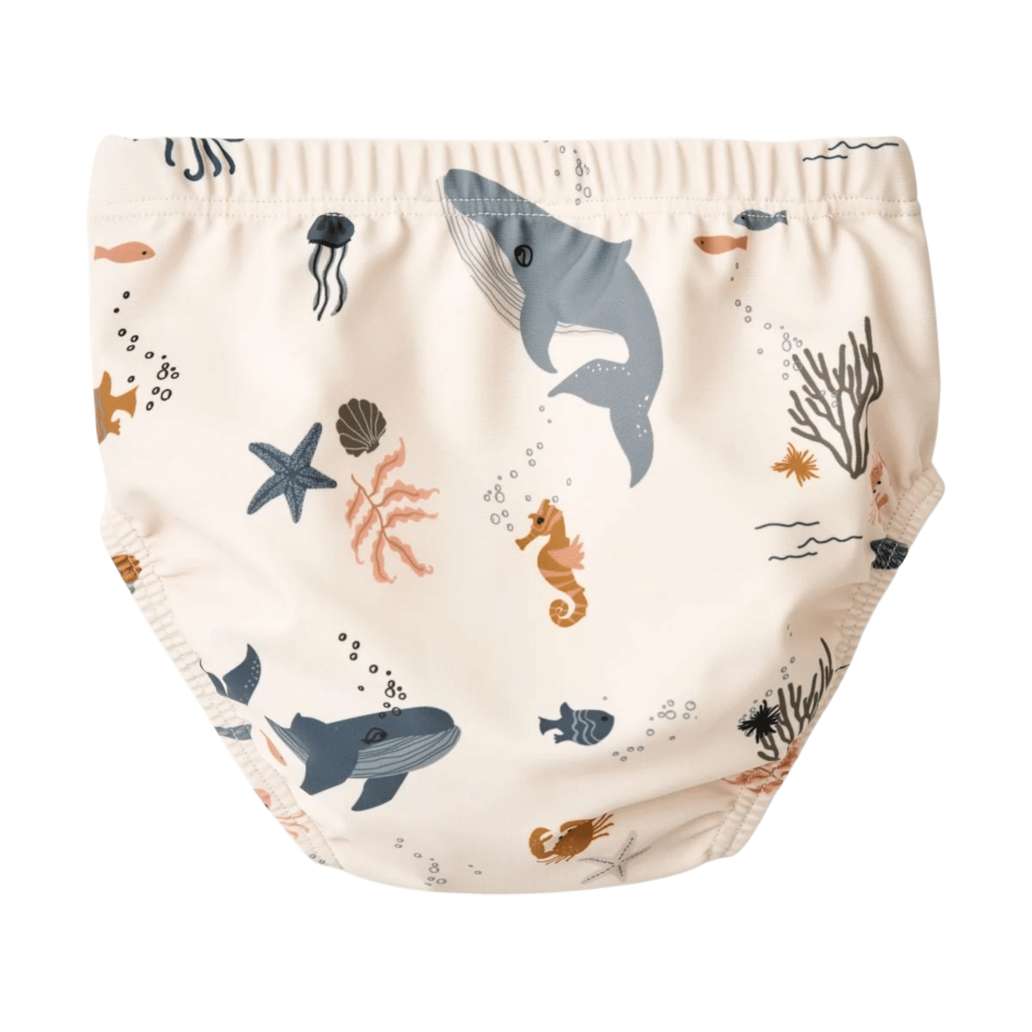 Liewood - Baby Swimwear - Anthony Baby Printed Swim Pants - Sea Creature / Sandy - Tummy Time