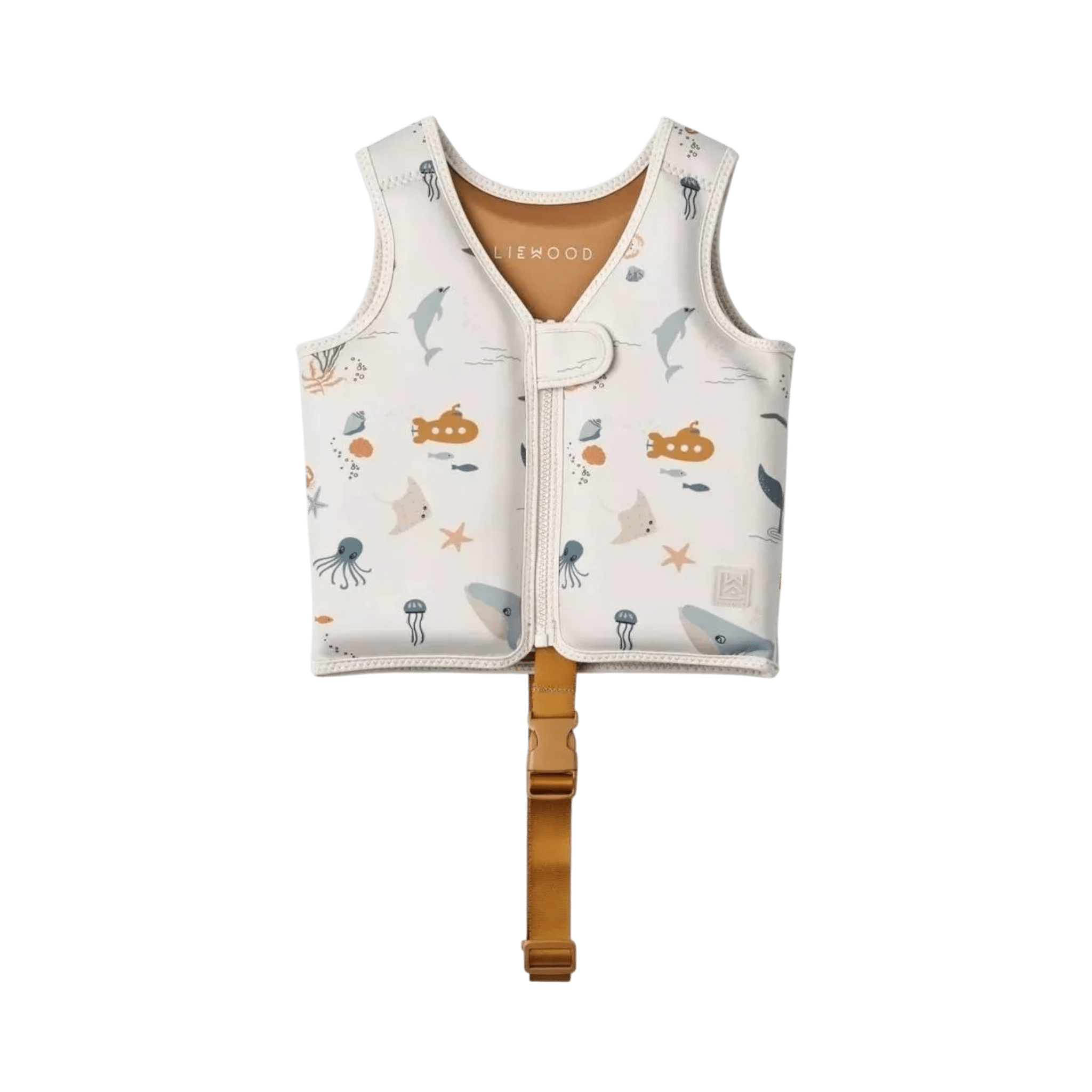 Liewood - Baby Swimwear - Dove Swim Vest - Sea Creature / Sandy - Tummy Time