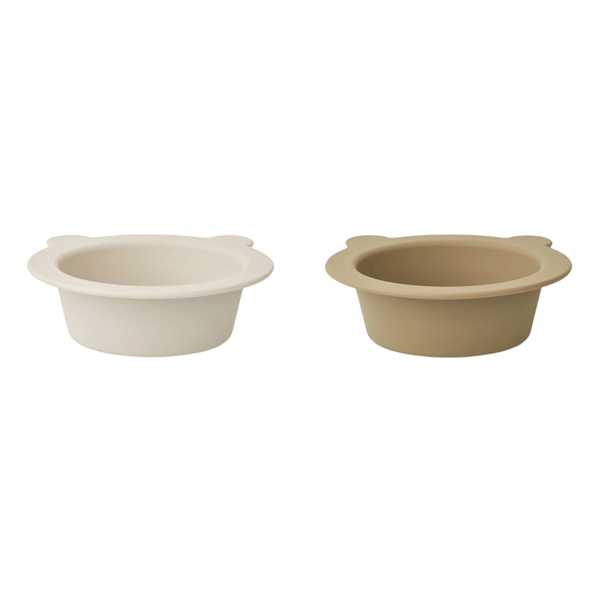 Liewood - Baby Tableware - 2 - Pack Peony Suction Bowl - Sandy / Oat - Tummy Time
