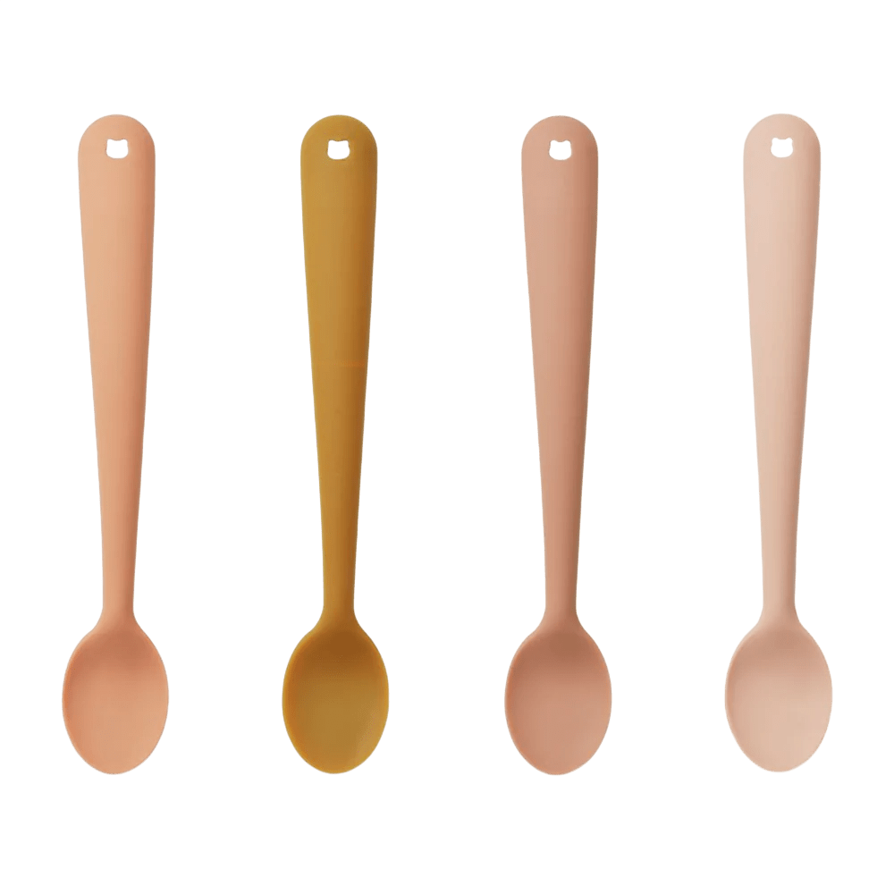 Liewood - Baby Tableware - 4 - Pack Siv Feeding Spoon - Tuscany Rose Multi Mix - Tummy Time