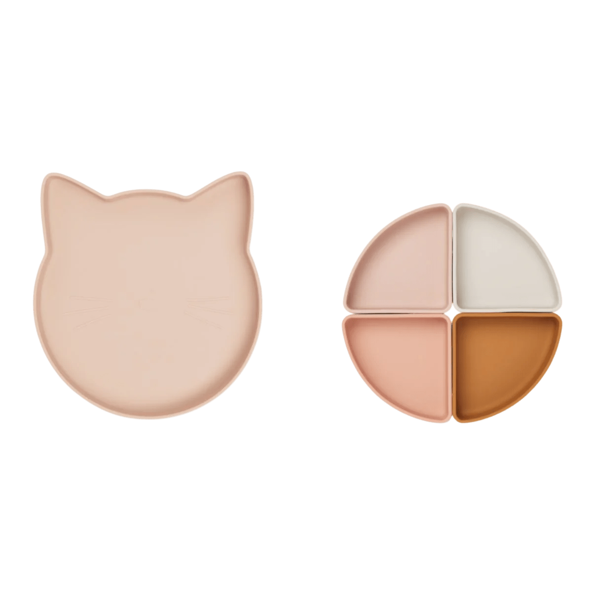 Liewood - Baby Tableware - Arne Divider Plate - Cat Rose Multi Mix - Tummy Time