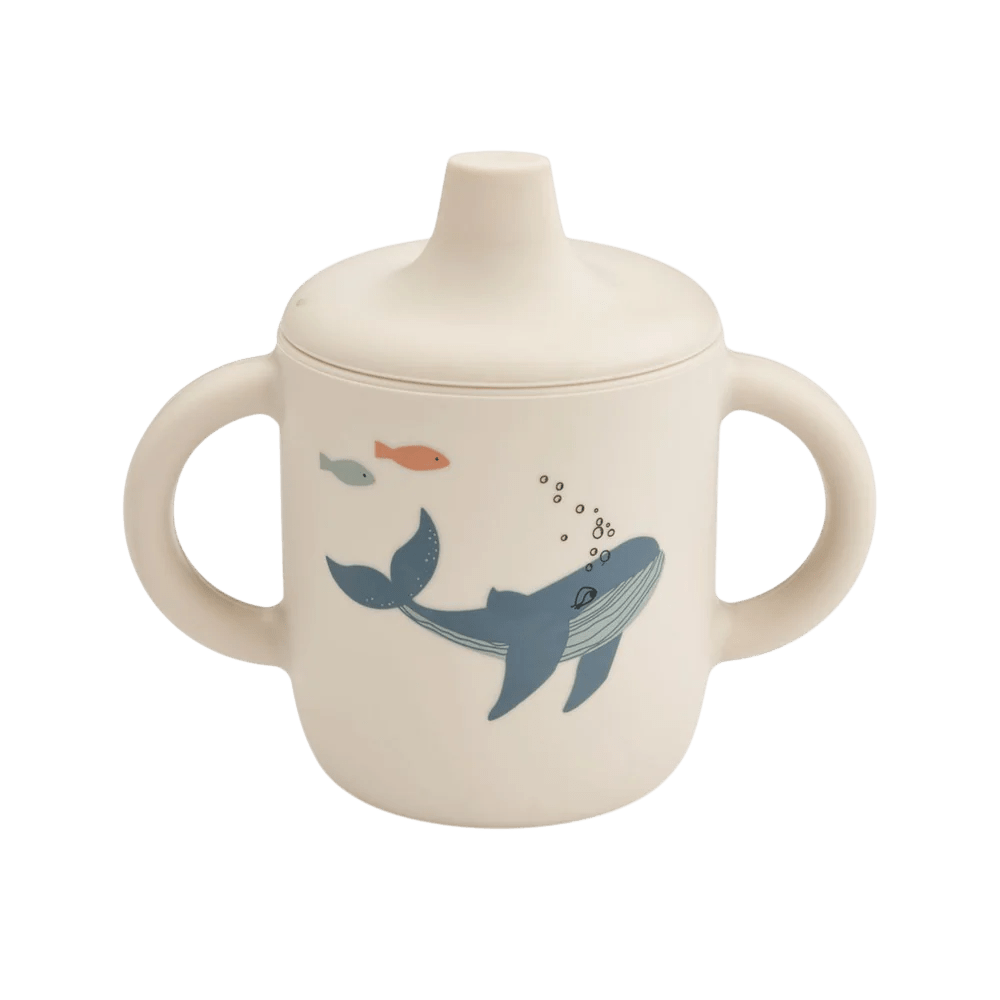 Liewood - Baby Tableware - Neil Sippy Cup - Sea creature / Sandy - Tummy Time