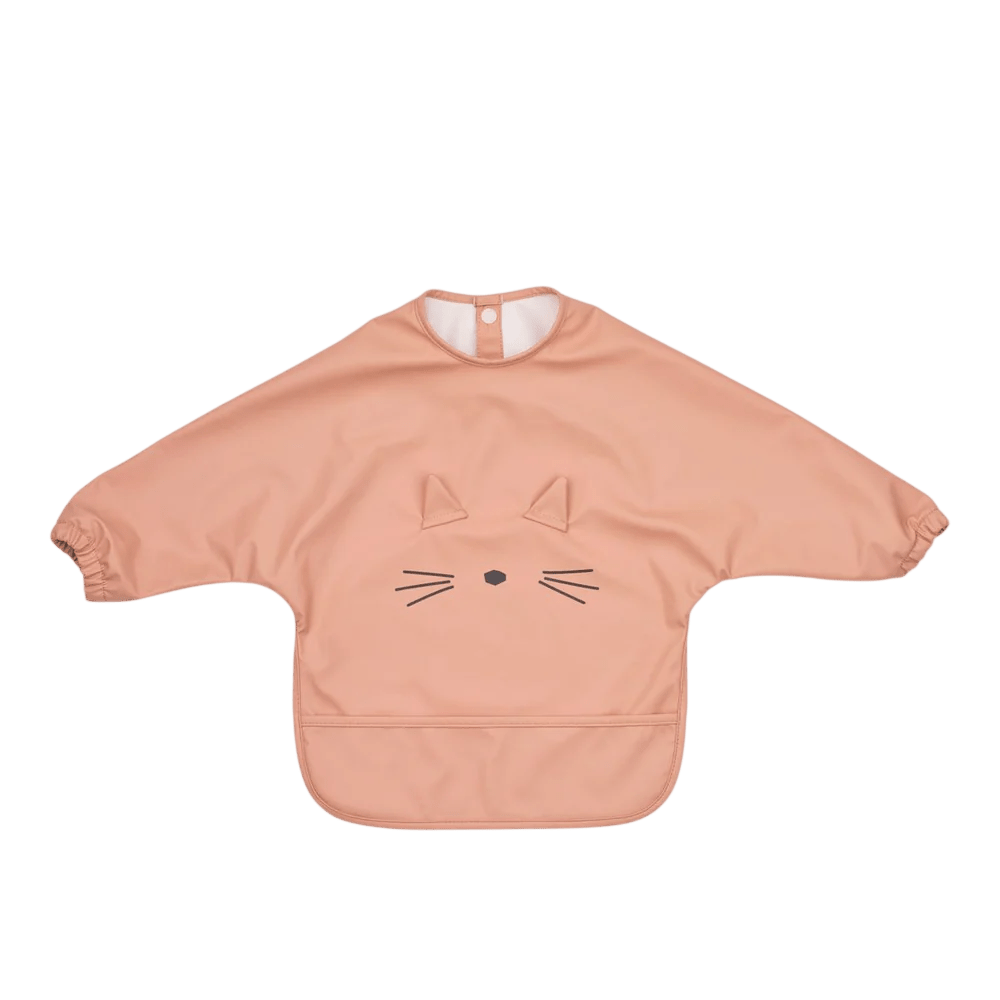 Liewood - Bibs - Merle Printed Cape Bib - Cat Tuscany Rose - Tummy Time