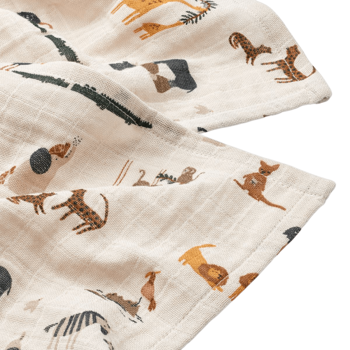 Liewood - Towels & Washcloths - 2-Pack Lewis Muslin Cloth - All together / Sandy - Tummy Time