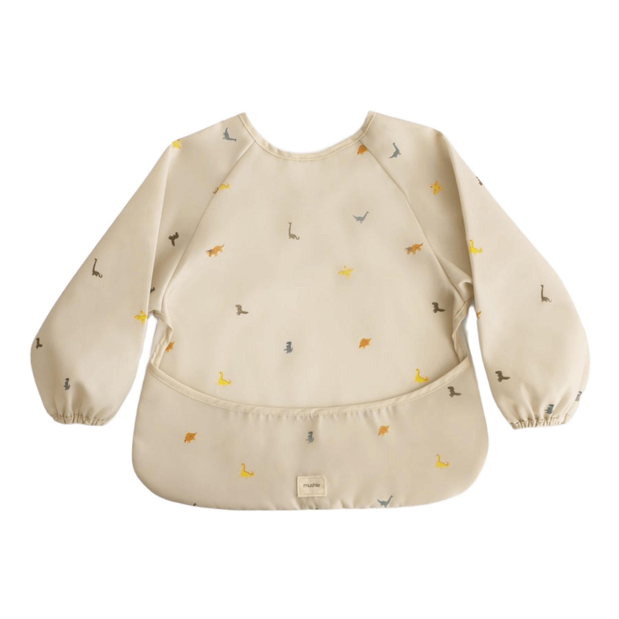 Mushie - Bibs - Long Sleeve Bib - Dinos - Tummy Time