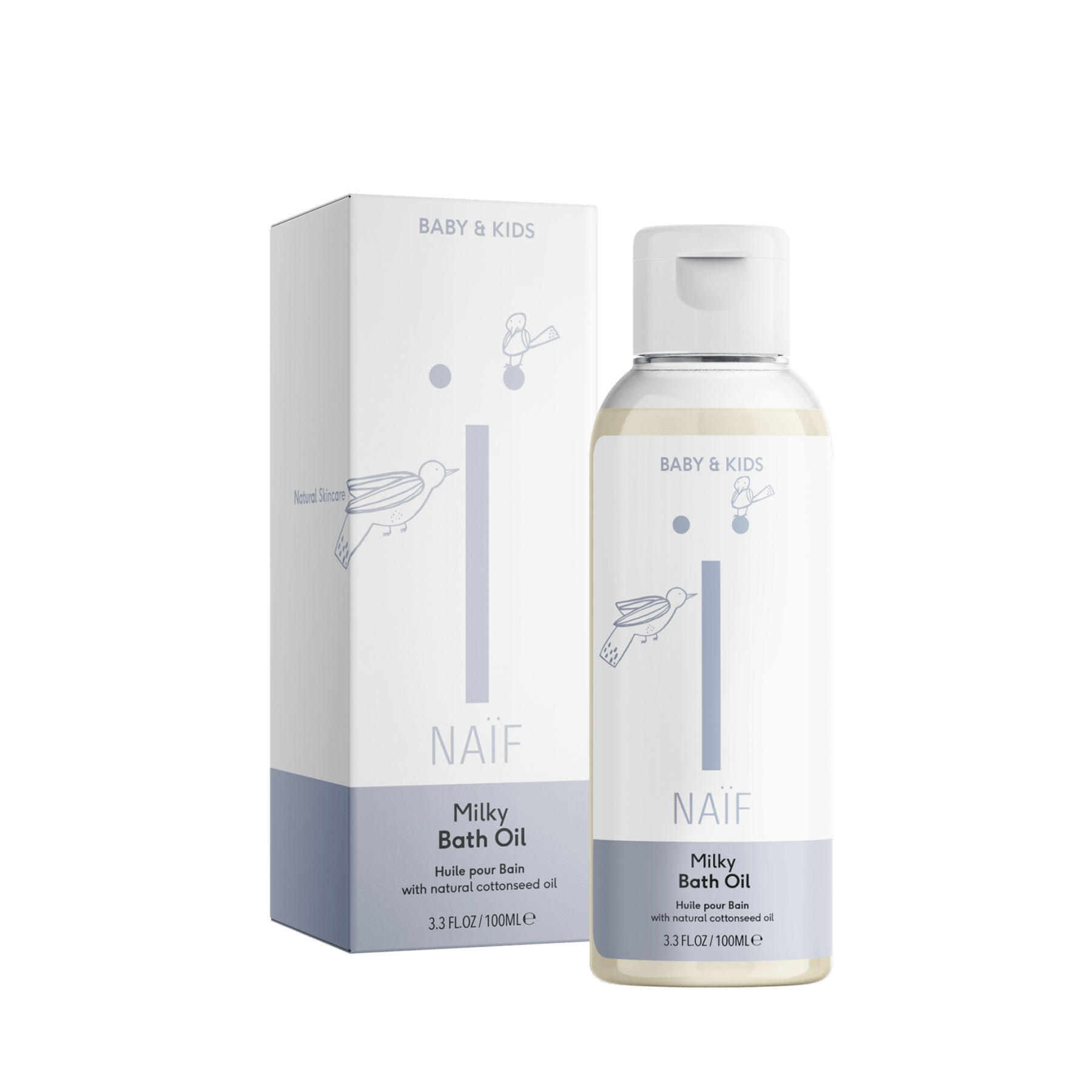 Naïf Care - Body & Hair Care - Milky Bath Oil - 100ml - Tummy Time