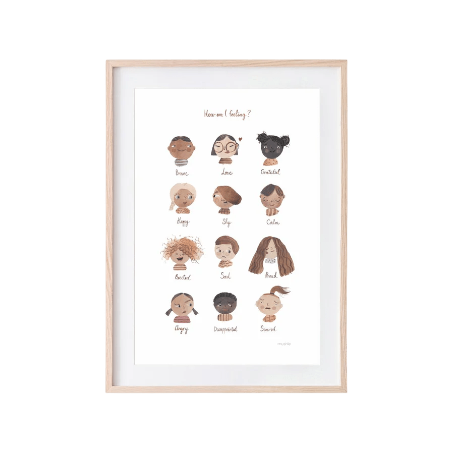 Mushie - Baby & Kids Decoration - Feelings Poster - Large - Tummy Time