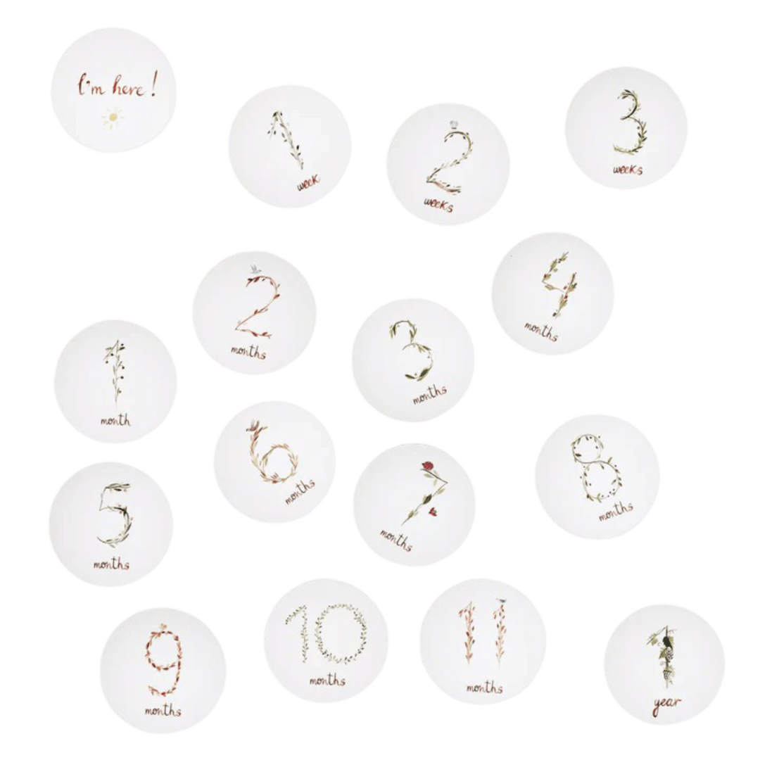 Mushie - Baby & Kids Decoration - Milestone Cards - Tummy Time