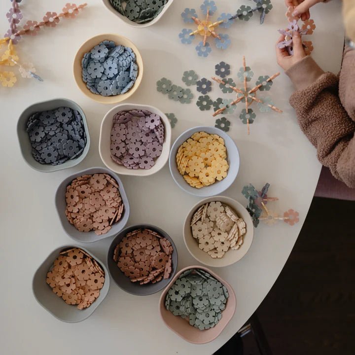 Mushie - Baby Tableware - 2 - Pack Dinner Bowl Square - Blush - Tummy Time