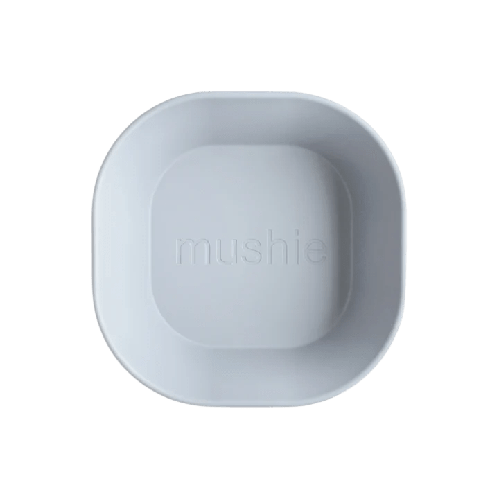 Mushie - Baby Tableware - 2 - Pack Dinner Bowl Square - Cloud - Tummy Time
