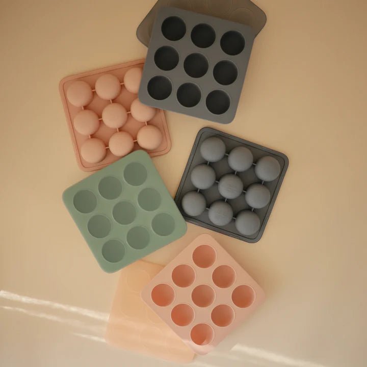 Mushie - Baby Tableware - Baby Food Freezer Tray - Blush - Tummy Time