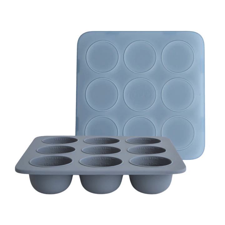 Mushie - Baby Tableware - Baby Food Freezer Tray - Tradewinds - Tummy Time