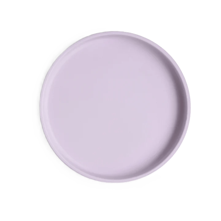 Mushie - Baby Tableware - Classic Silicone Suction Plate - Soft Lilac - Tummy Time