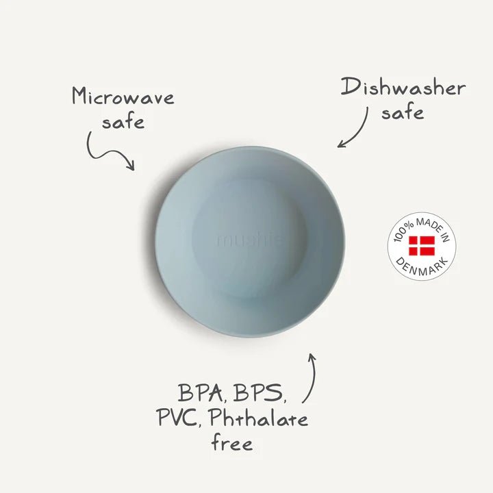 Mushie - Baby Tableware - Dinner Bowl Round - Vanilla - Tummy Time