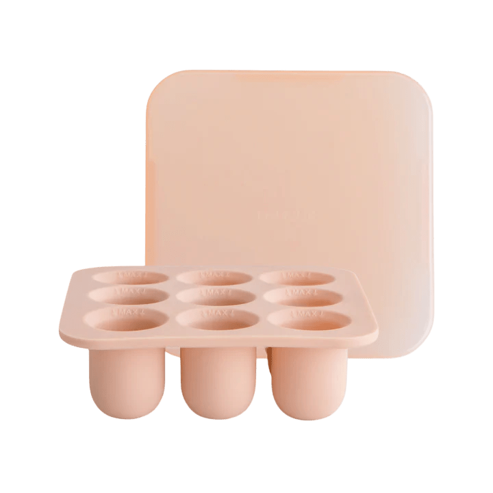 Mushie - Baby Tableware - Fresh Food Feeder Freezer Tray - Blush - Tummy Time