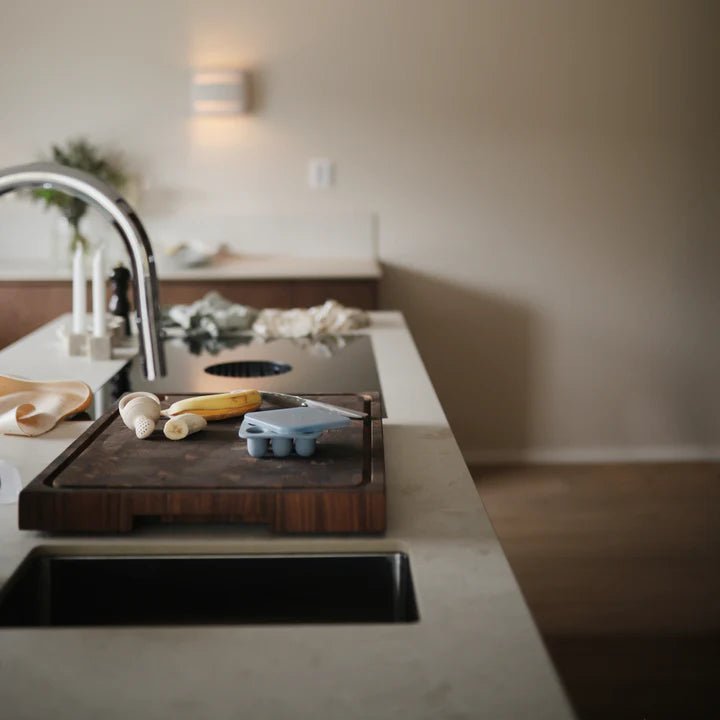 Mushie - Baby Tableware - Fresh Food Feeder Freezer Tray - Blush - Tummy Time