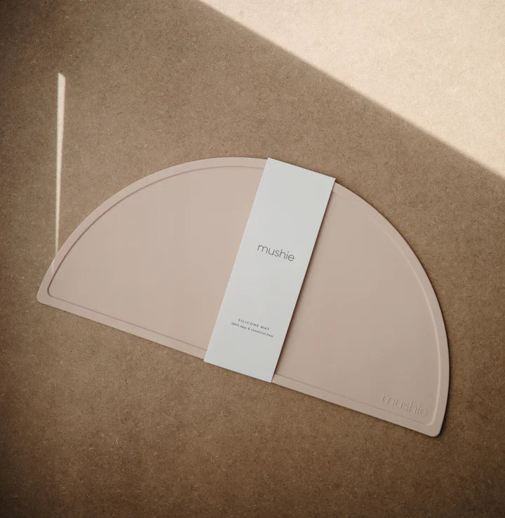 Mushie - Baby Tableware - Silicone Placemat - Blush - Tummy Time