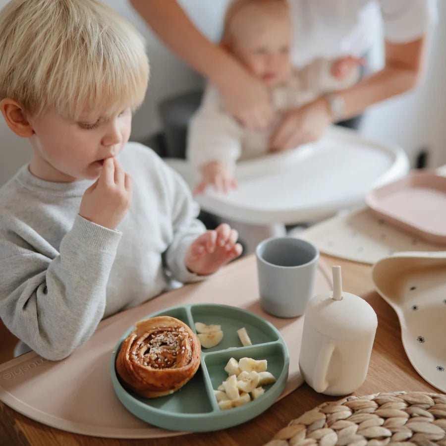Mushie - Baby Tableware - Silicone Placemat - Blush - Tummy Time
