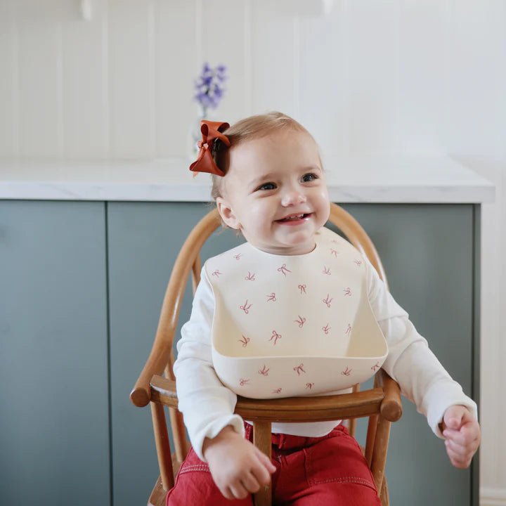 Mushie - Baby Tableware - Silicone Placemat - Bows - Tummy Time