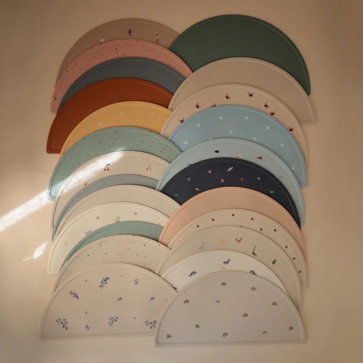 Mushie - Baby Tableware - Silicone Placemat - Shifting Sand - Tummy Time