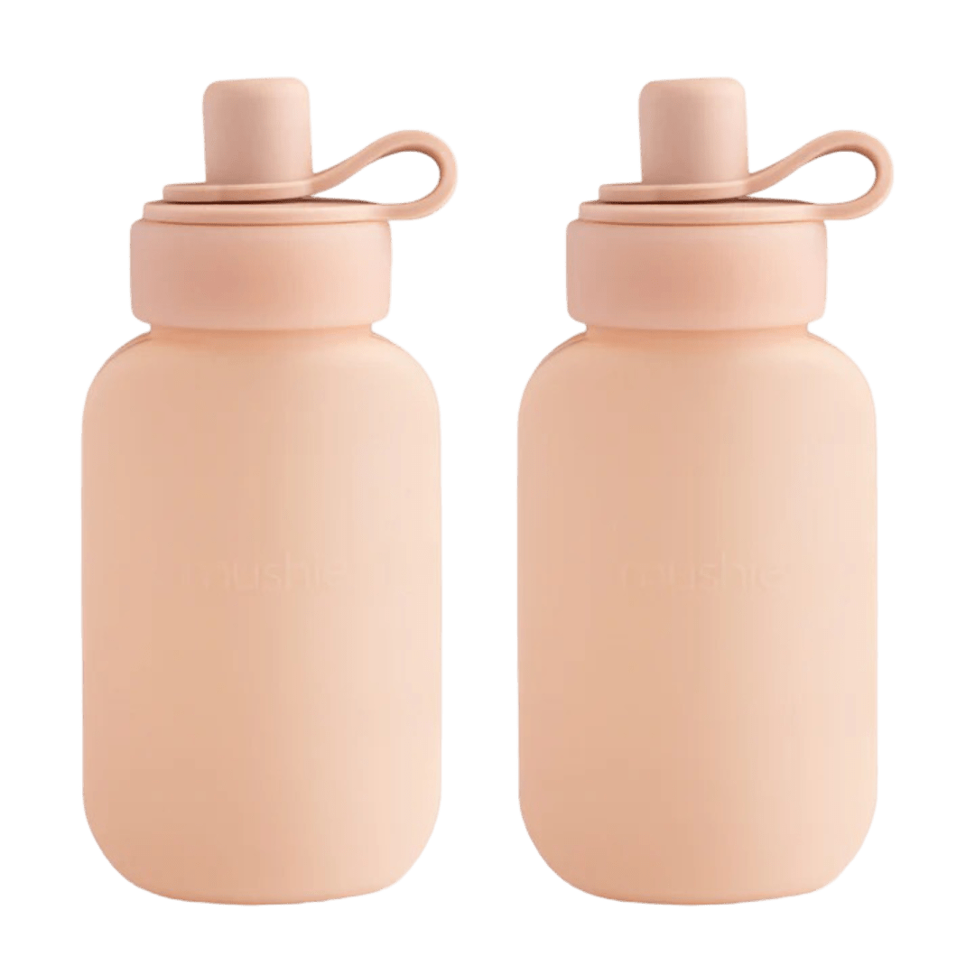 Mushie - Baby Tableware - Silicone Puree Pouch - Blush - Tummy Time