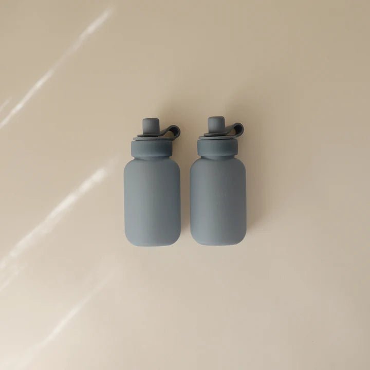 Mushie - Baby Tableware - Silicone Puree Pouch - Tradewinds - Tummy Time