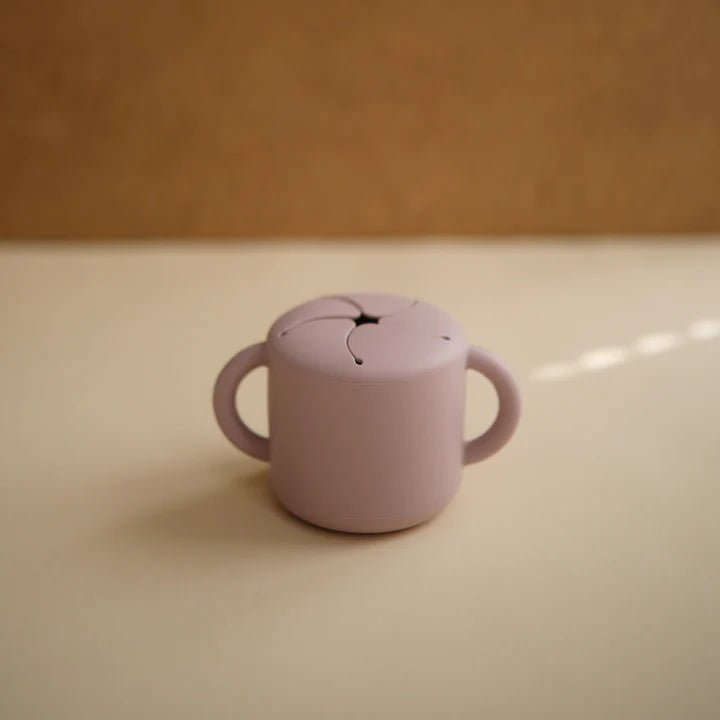 Mushie - Baby Tableware - Snack Cup - Soft Lilac - Tummy Time