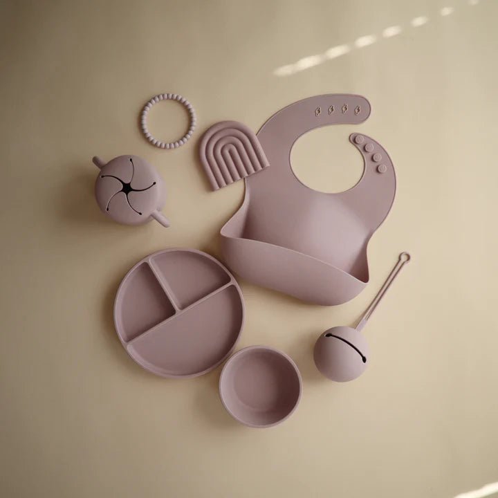Mushie - Baby Tableware - Snack Cup - Soft Lilac - Tummy Time