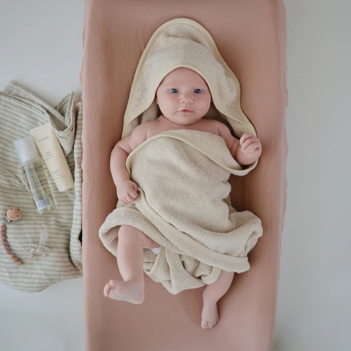 Mushie - Changing Pads & Changing Tables - Extra Soft Muslin Changing Pad Cover -  Blush - Tummy Time
